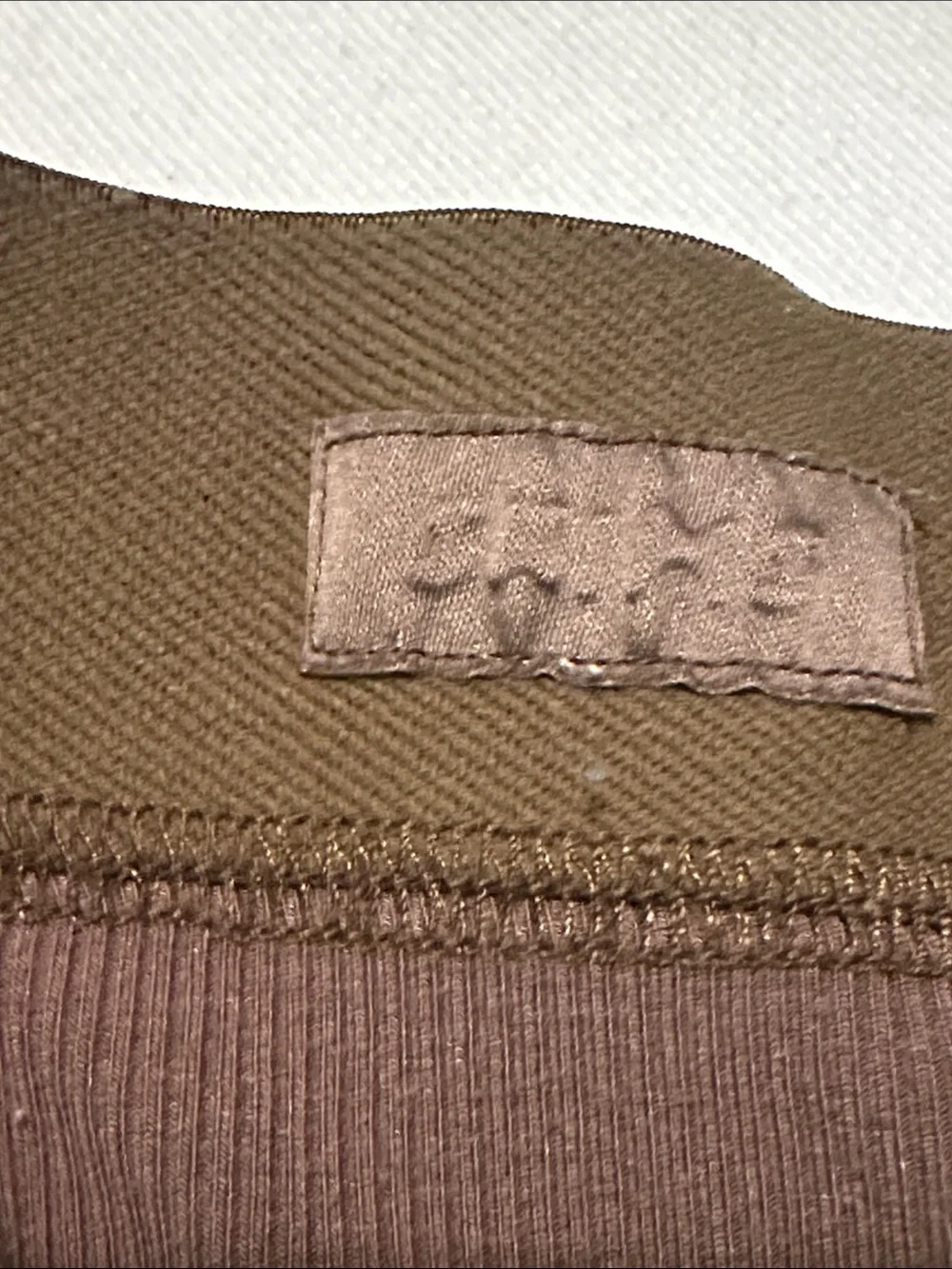 SKIMS Olive Brown Ribbed Boxer Briefs
